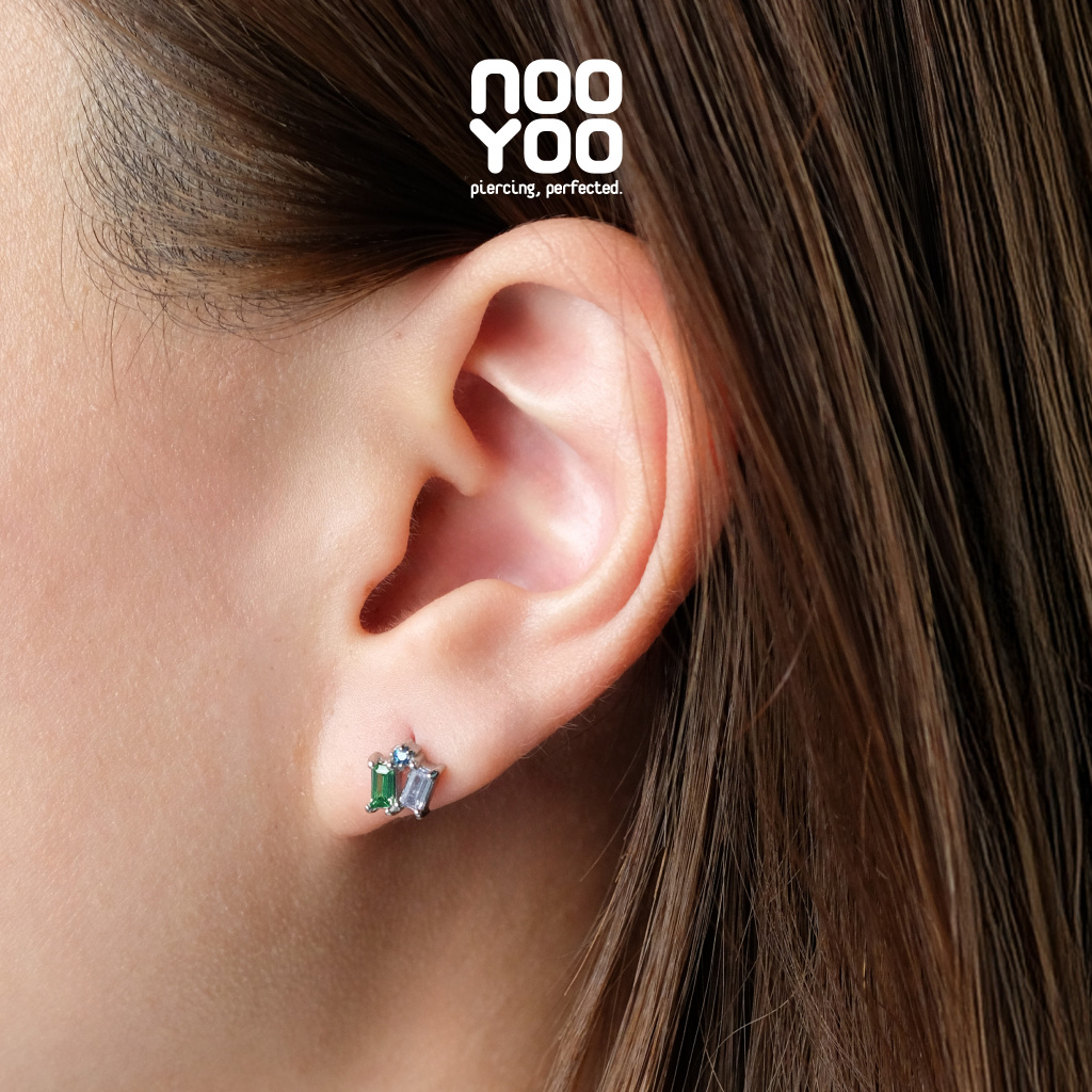 NooYoo ต่างหูสำหรับผิวแพ้ง่าย Verdant Dream Surgical Steel - รูปที่ 3