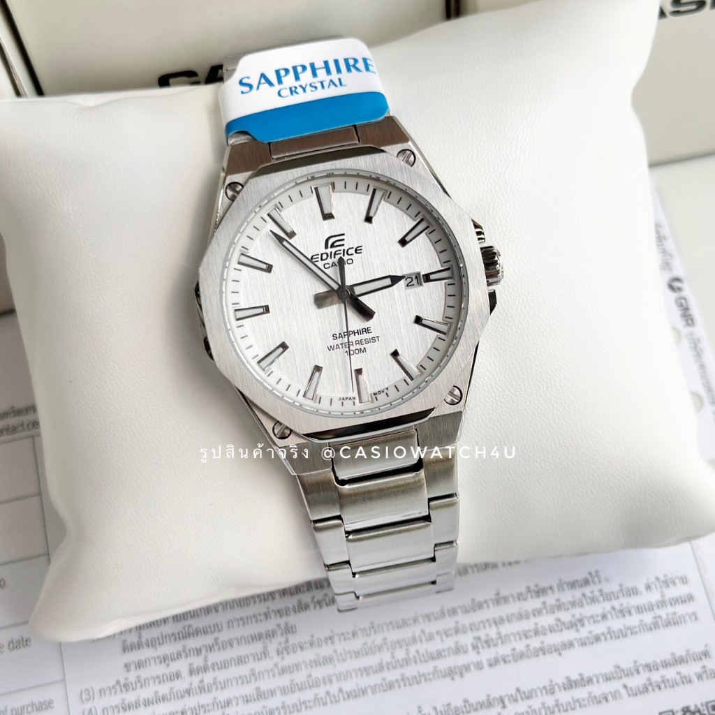 CASIO EDIFICE นาฬิกาข้อมือ รุ่น EFR-S108D-7A / EFR-S108D รับประกันศูนย์เซ็นทรัล 1 ปีเต็ม ของแท้