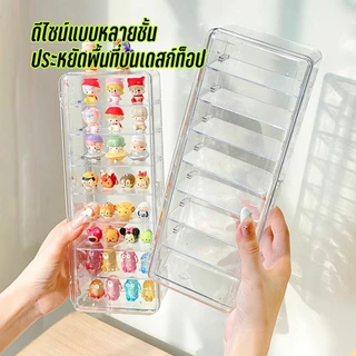 8 ช่อง กล่องโชว์โมเดล กล่องอะคริลิคใส ตู้ใส่โมเดล มีตัวกั้นปรับได้ ฝาปิดแม่เหล็ก กันตก กันฝุ่น สำหรับนักเรียน ออฟฟิศ