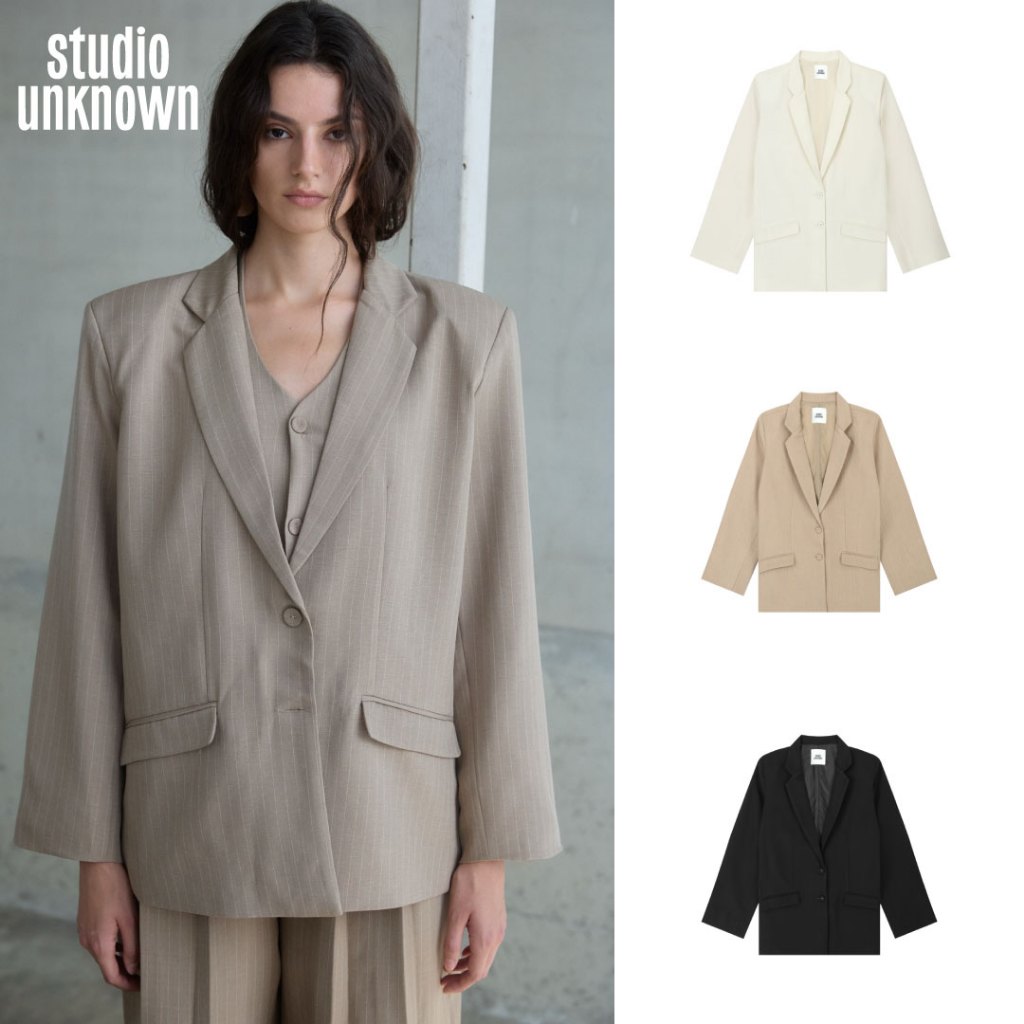 STUDIO UNKNOWN - SS26 Anna Oversized Blazer เบลเซอร์โอเวอร์ทรงลำลอง