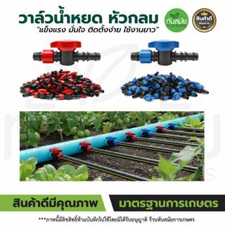 วาล์วเทปน้ำหยด 16 มิล 💥คละสี💥 ข้อท่อเทปน้ำหยด Tv5 +ลูกยาง จำ…
