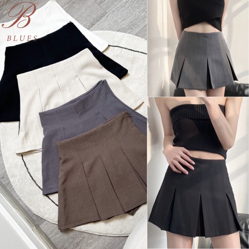 B BLUES TENNIS Cute กระโปรงกางเกงเทนนิส พร้อมส่ง