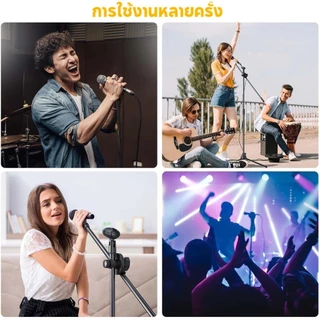 ขาตั้งไมโครโฟน 3 ขา แบบตั้งพื้น ปรับระดับได้ น้ำหนักเบา พกพาสะดวก