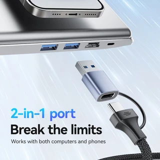 Seamwi Gigabit Network Adapter With USB 3.0 HUB 3 Ports Type C 1000Mbps Network Adapter แล็ปท็อป