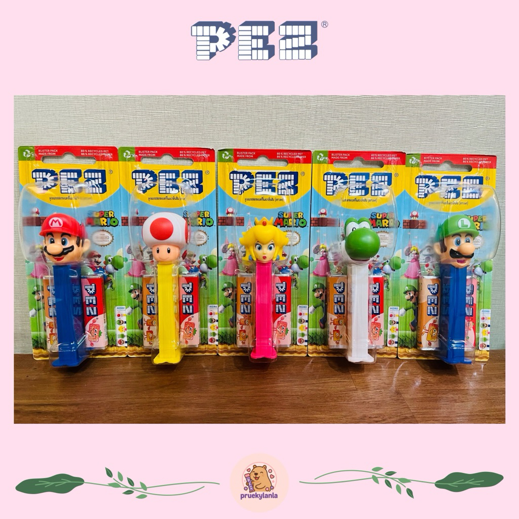 Pez (เพซ) SUPER MARIO ลูกอมการ์ตูนหัวโต รสผลไม้ 🍄🍭