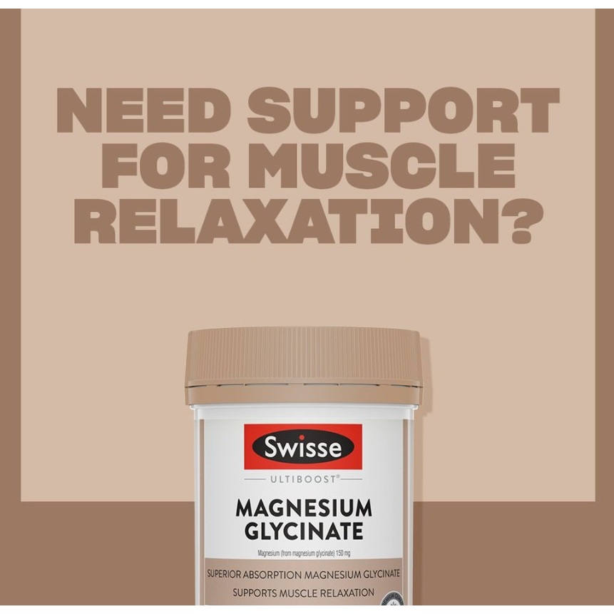 Swisse Ultiboost Magnesium Glycinate 60/120 เม็ด