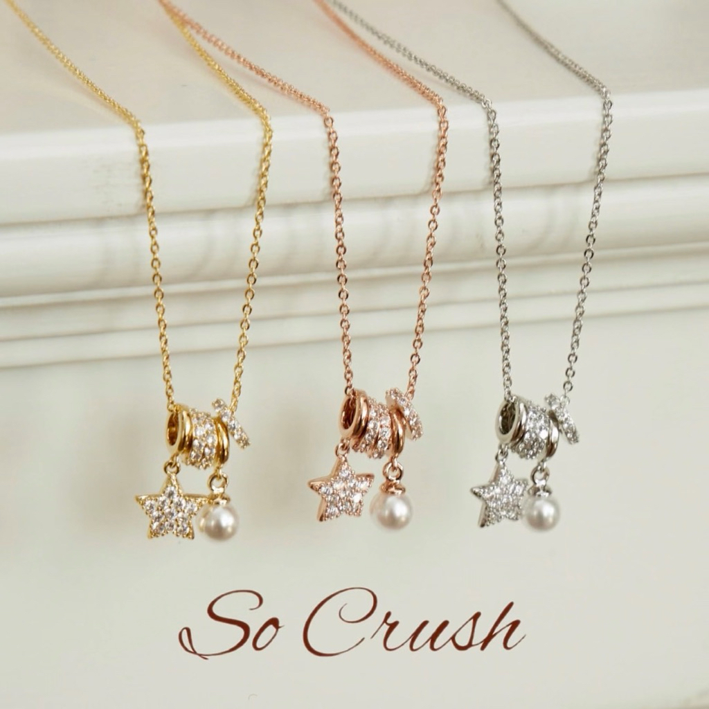 Socrush.bkk | PEARL BLINK signature necklace | SN-081 | สร้อยคอดาว จี้ดาว จี้มุก สร้อยดาว