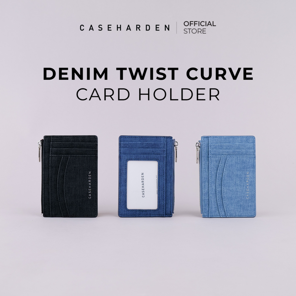 [มีส่งทันที] Caseharden Twist Curve Card Holder [Denim] กระเป๋าใส่บัตร กระเป๋าสตางค์ใส่บัตร