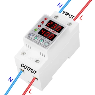 SINOTIMER ป้องกันไฟตก ซิโนไทเมอร์ AC ไฟเกิน ไฟกระชาก กันไฟตก ปรับตั้งค่าแรงดัน Over Voltage and Under 40A 63A SVP716