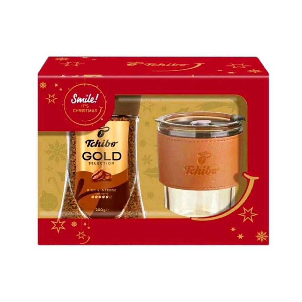 Tchibo ทชิโบ โกลด์ ซีเล็คชั่น กาแฟสำเร็จรูป100% กาแฟนำเข้าจากเยอรมนี ปริมาณ 200กรัม แถมแก้ว1ใบ