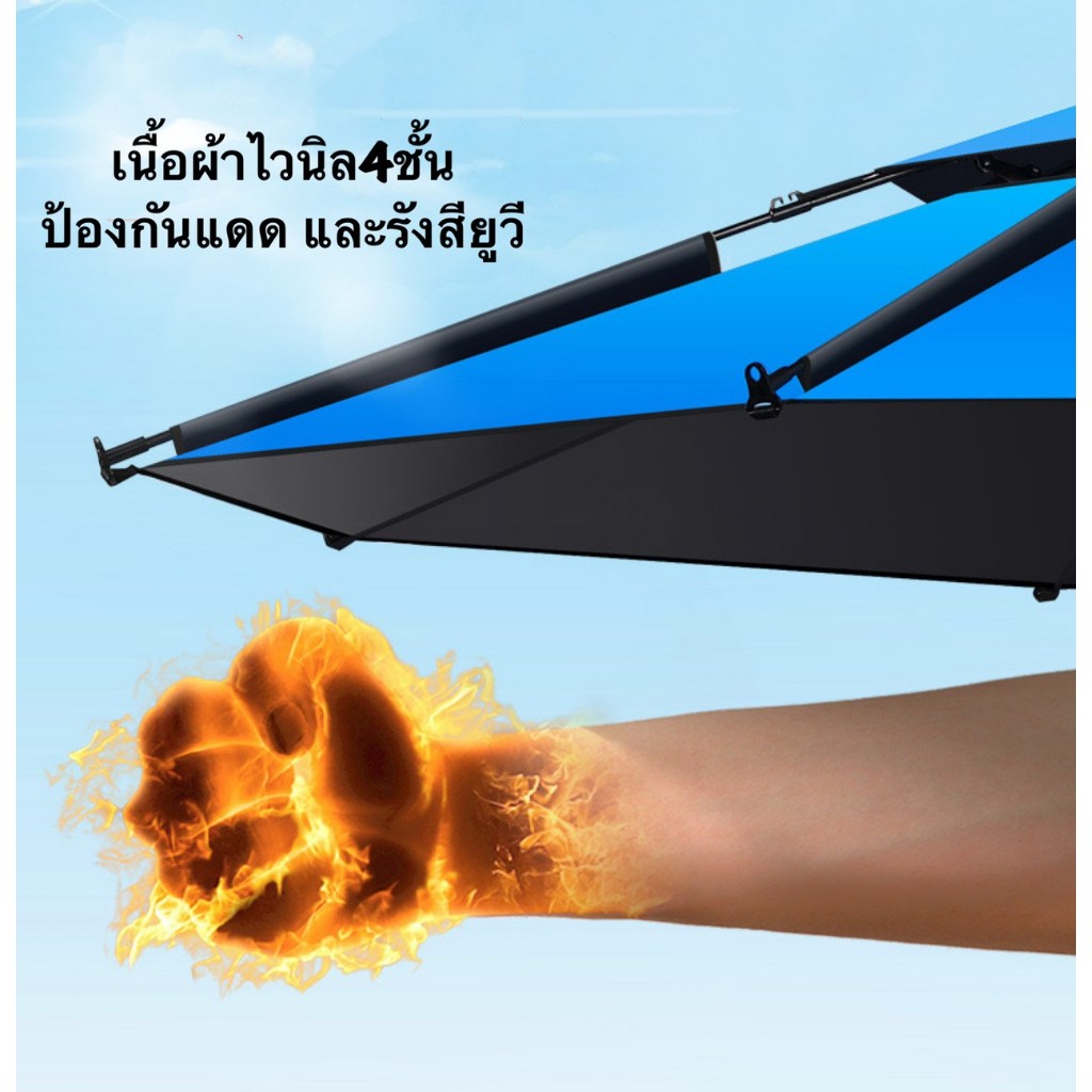 ร่มตกปลา (ชิงหลิว) ร่มตกปลาแบบสองชั้น กันแสง UV กันแดดกันฝน ปรับได้360องศา ร่ม ระบายอากาศได้ *สินค้าพร้อมส่ง* รูปที่ 3