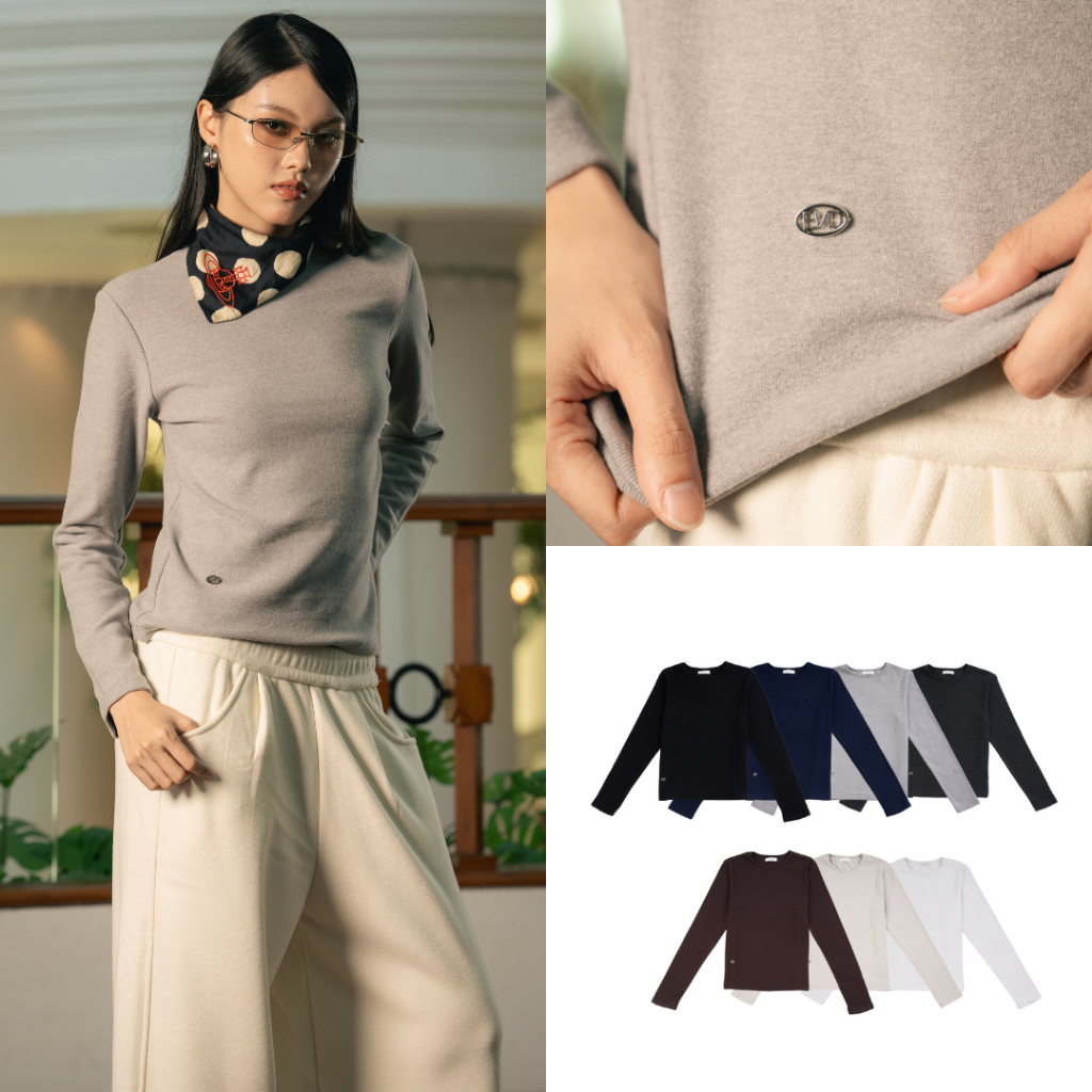 EVERYDAY – Gen Top เสื้อแขนยาวคอกลมผ้านุ่ม