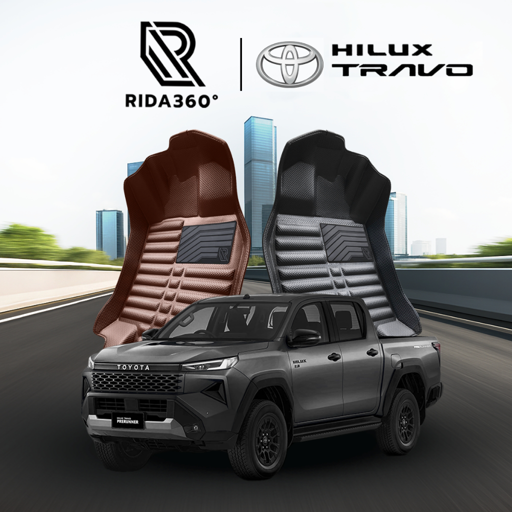 [RIDA360°] พรมรถยนต์ TOYOTA HILUX TRAVO (4ประตู) 2025-2026 พรมปั๊มขึ้นรูป รับประกัน5ปี [189][191]