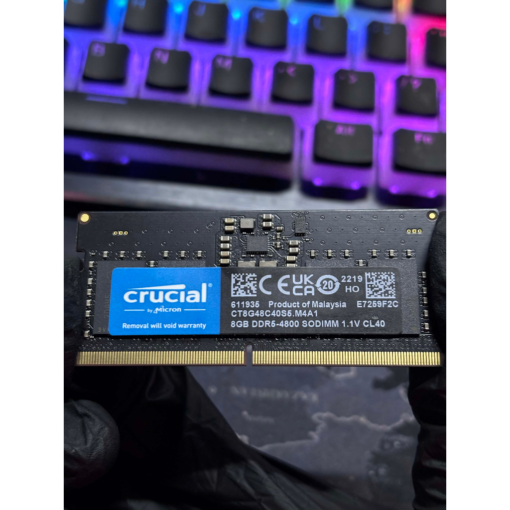 DDR5 8GB CRUCIAL RAM For Notebook (แรมโน้ตบุ๊ค) รุ่น CT8G48C40S5/DDR5 8GB/4800MHz SO-DIMM มือสอง