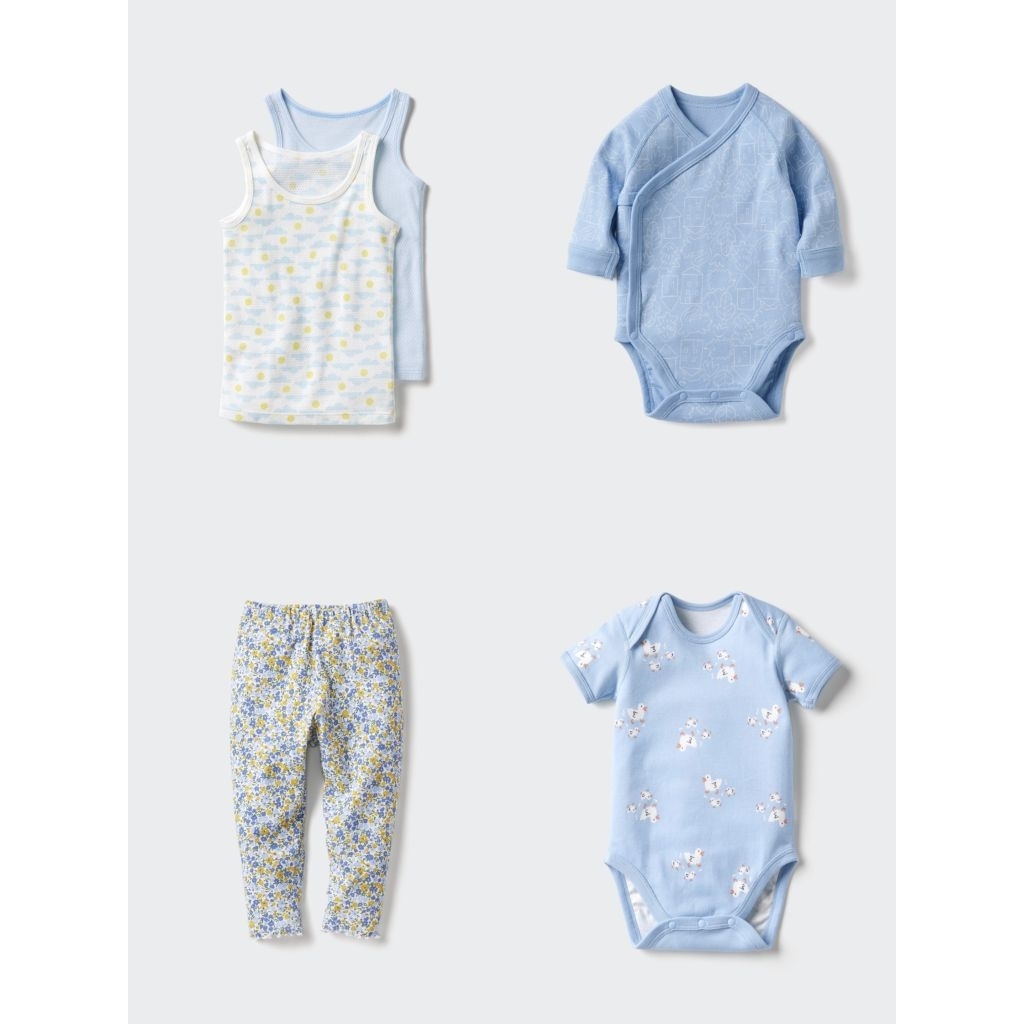 Uniqol เลกกิ้งเด็ก ชุดบอดี้สูท เสื้อกล้ามตาข่าย ยูนิโคล่ของแท้