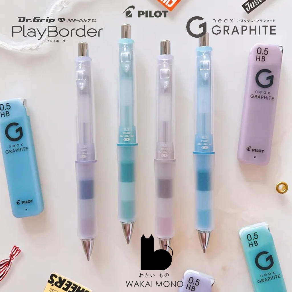 New ! PILOT Dr.Grip PlayBorder Mist Color Series ดินสอกด เขย่าไส้ 0.3 - 0.5mm