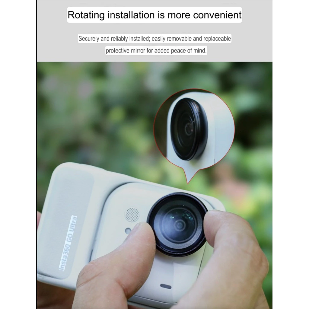 กระจก ครอบเลนส์ สำหรับ Insta360 Go Ultra Protective lens glass for Insta360 GoUltra thumbnail 3