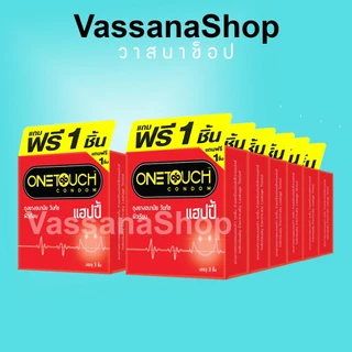 กล่องละ 4 ชิ้น - 12 กล่อง OneTouch Happy ถุงยาง ถุงยางอนามัย วันทัช แฮปปี้ 52 โหล One touch