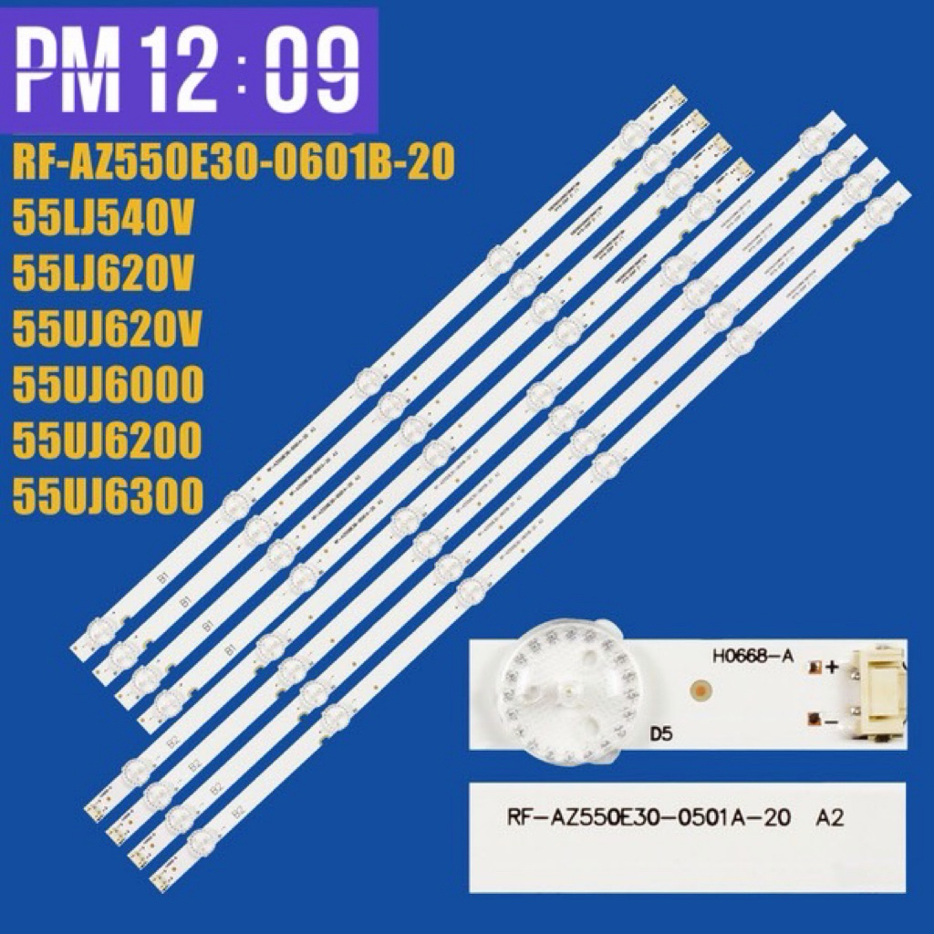 แถบไฟ LED แบ็คไลท์ สำหรับ LG 55UJ6200-UA 55LJ5400-UA 55UJ6000 55LJ620V 5+4