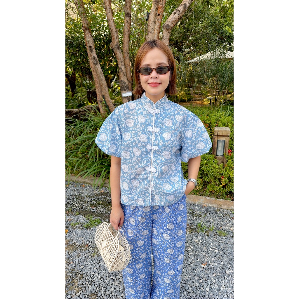 AMCORNER🪭🪭Balloon set🪭🪭 ผ้าcottonอินเดีย เนื้อผ้านิ่ม ใส่สบาย ไม่ร้อน รีดง่าย