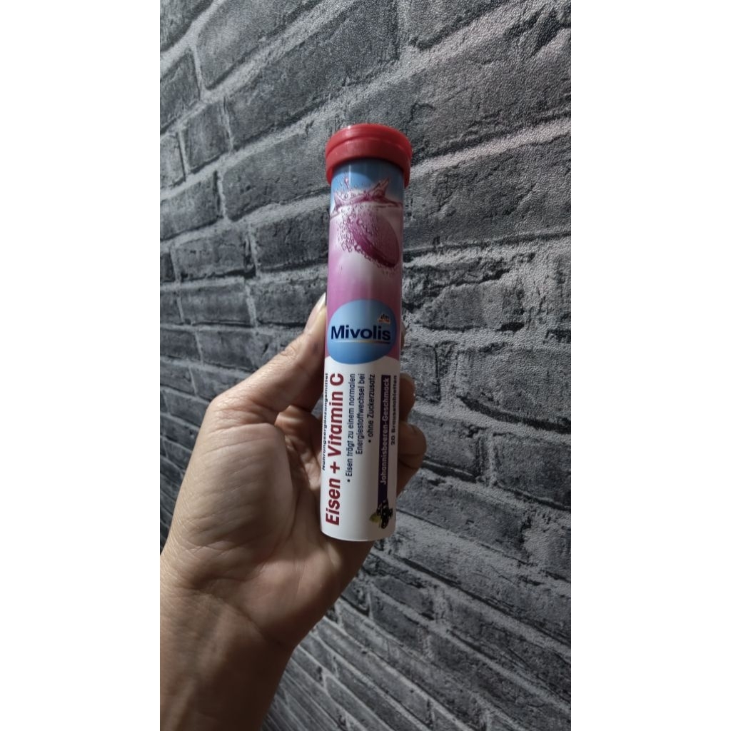 Mivolis Eisen + Vitamin C (ฝาแดง) เม็ดฟู่ 20เม็ด