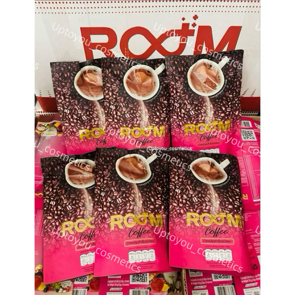 มีส่งด่วน! ✅ EXP.03/2028ของแท้ !! พร้อมส่ง Room coffee 1ห่อ/10ซอง กาแฟเพื่อคนรักสุขภาพ