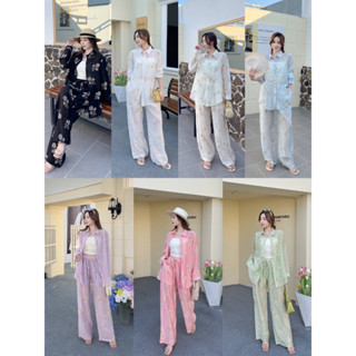 LILY ชุดเซ็ต 3 ชิ้น[เสื้อคลุม+สายเดี่ยว+กางเกง]สินค้านำเข้า …