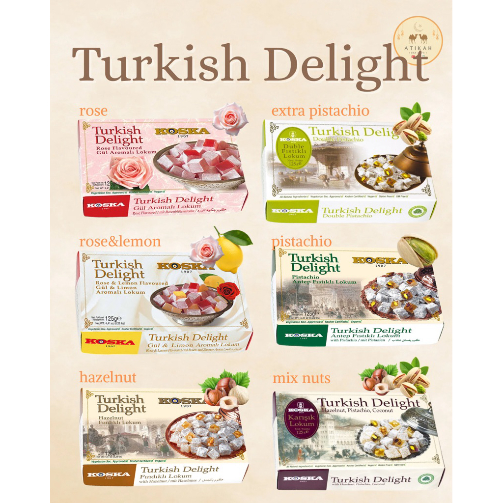 (พร้อมส่ง) Mini koska turkish delight – เตอร์กิชดีไลท์ 125g