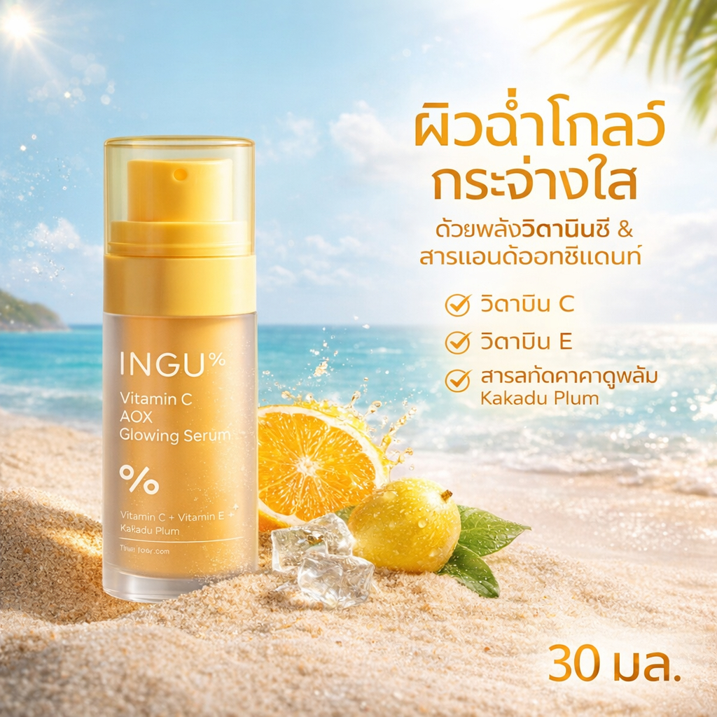 INGU  VIT C GLOWING SERUM 30 ml.