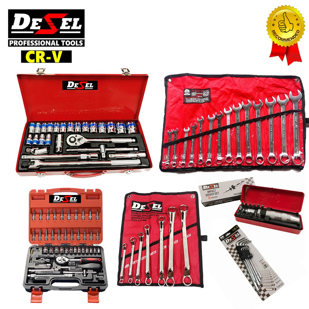 Desel ชุดเครื่องมือ ชุดบล็อก ประแจ 6 อย่าง (ประแจYETI)