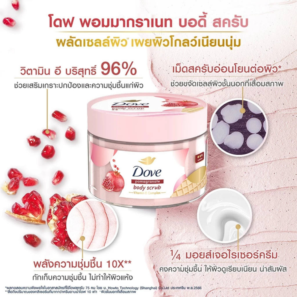 Dove Body Scrub แบบหลอดขนาด 50 กรัม