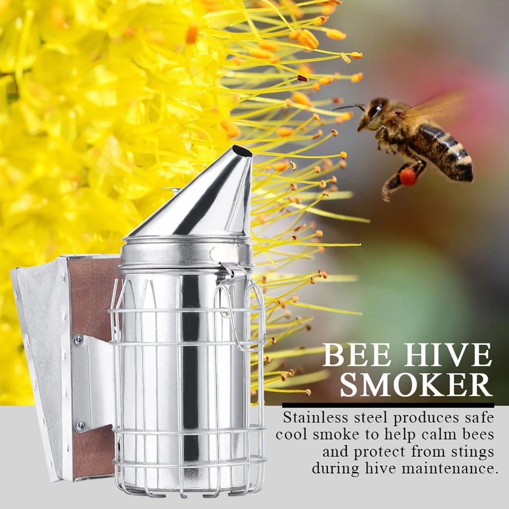 สินค้าพร้อมส่ง กาพ่นควันผึ้ง สแตนเลสแท้ [beekeeping] สโมคเกอร์ เครื่องพ่นควันผึ้ง อุปกรณ์เลี้ยงผึ้ง thumbnail 4