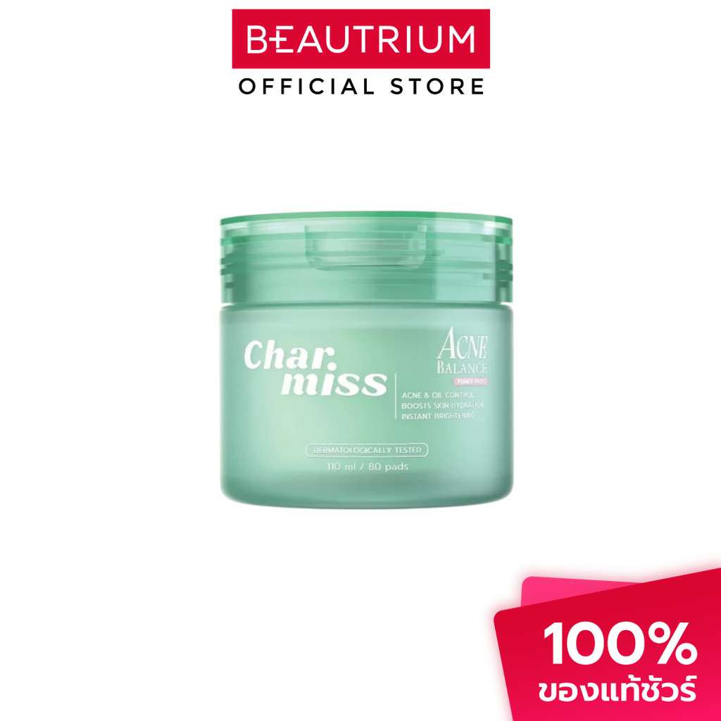 CHARMISS Acne Balance Toner Pads 80pads โทนเนอร์ 110ml