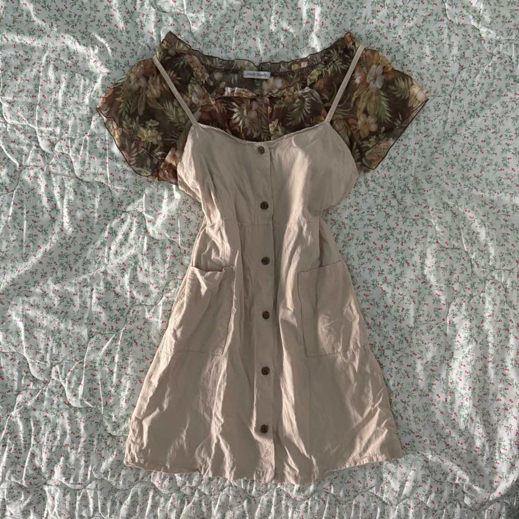 [มือ 2] set 2 pieces แนว mori kei แฟรี่ japan รายละเอียดอยู่ในคำอธิบายด้านล่างค่ะ