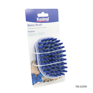 [22359] Kanimal Relax Brush แปรงนวดขน แปรงอาบน้ำ ขนาด 10 x 7 x 4 ซม. สำหรับสุนัขและแมว