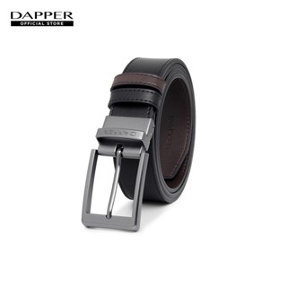 DAPPER เข็มขัดหนัง Black & Brown Reversible Belt ใส่ได้ 2 ด้…