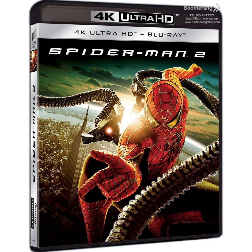 Spider-Man 2 /ไอ้แมงมุม 2 (4K+Blu-ray) (4K มีซับไทย / BD มีเสียงไทย-มีซับไทย)Boomerangshop ตัวแทนจำหน่ายแผ่นลิขสิทธิแท้