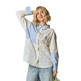 PLAYBOY GARDEN KISSED  เสื้อผ้าผู้หญิง/เสื้อ/เสื้อเชิ้ตสีขาว…