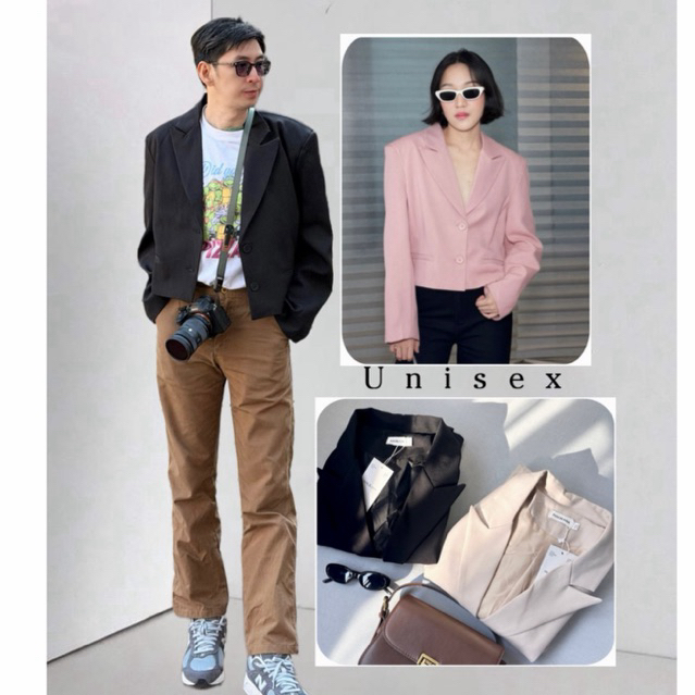 cactus P15(blazer ครอป  สูทไซส์พลัส) unisex