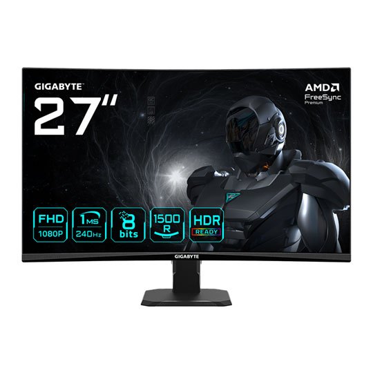 MONITOR GIGABYTE GS27FC2 - 27 INCH VA FHD 240Hz ADAPTIVE SYNC CURVED (จอมอนิเตอร์)