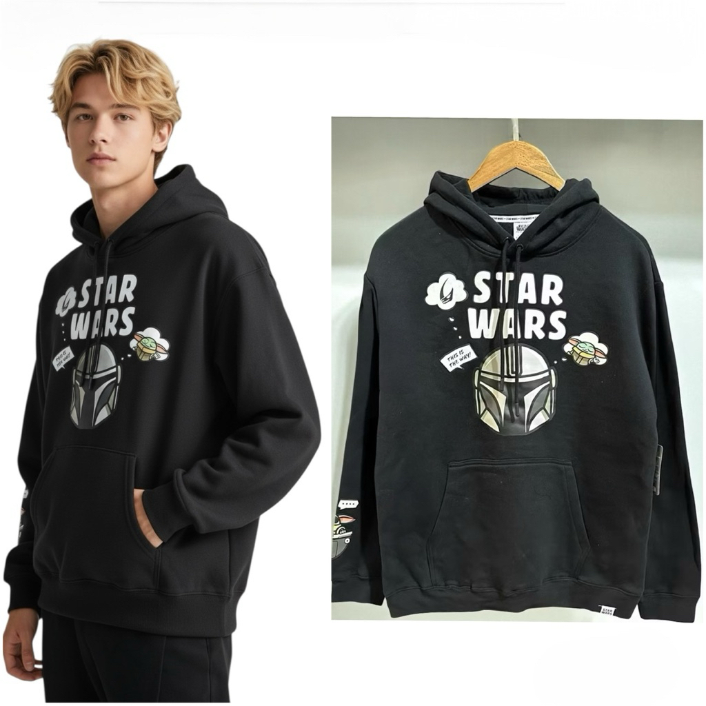 STAR WARS  Hoodie  🪐🪐 Disney Parks Star Wars The Mandalorian Baby Yoda 🪐 เสื้อฮู้ด starwars ☄️ งาน  แท้💯% (TS650)