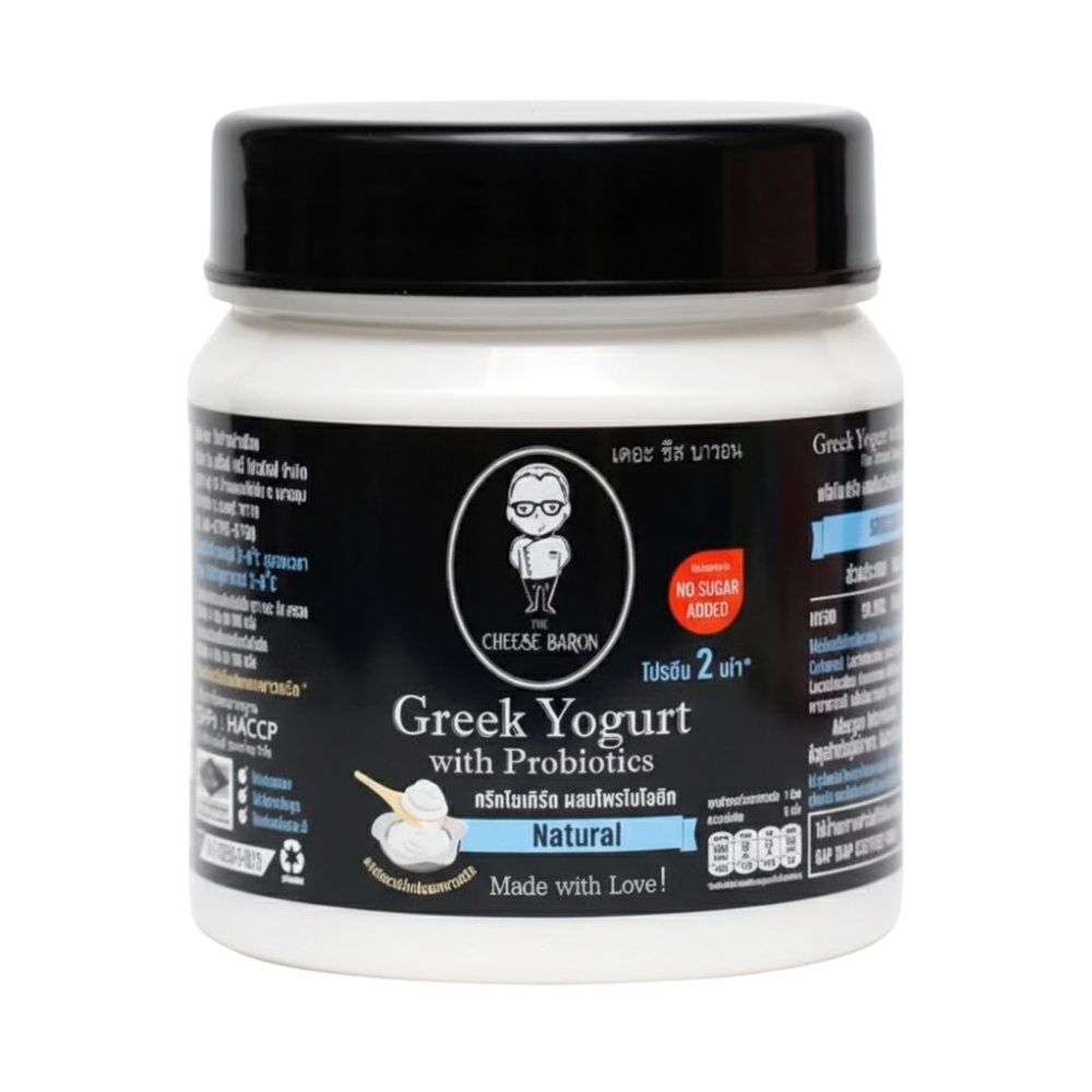The Cheese Baron Greek Yogurt Natural เดอะชีสบารอนกรีกโยเกิร์ตรสธรรมชาติ 500ml.