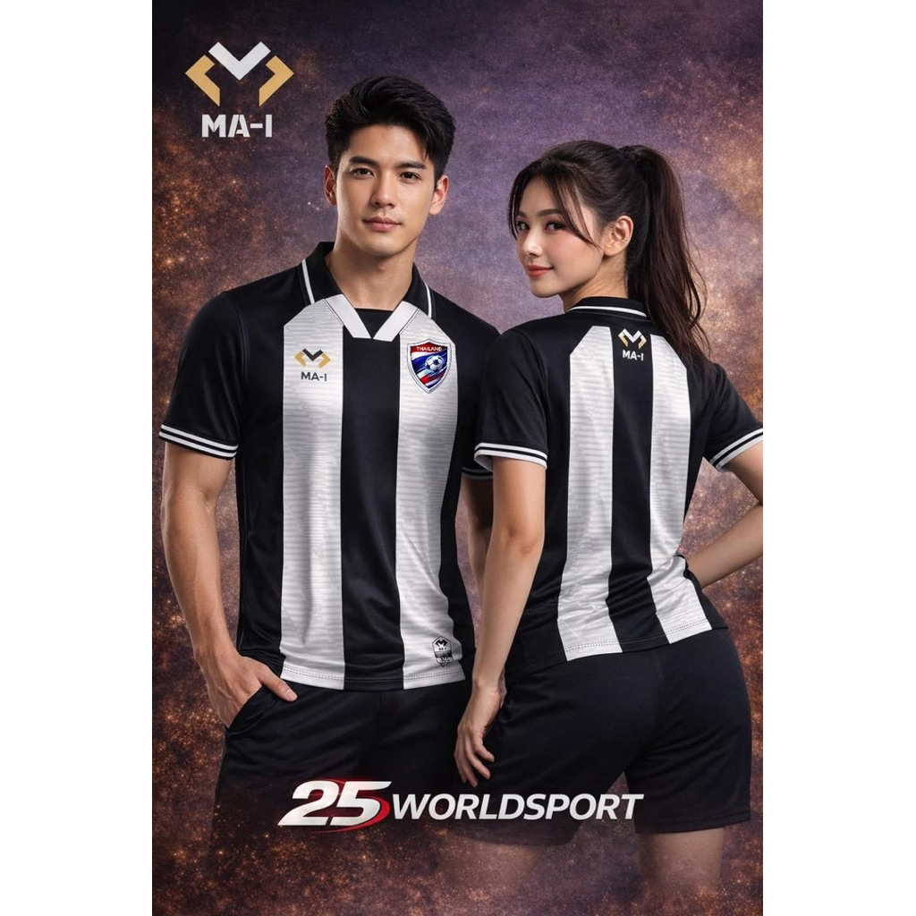 MA-I เสื้อโปโลพิมลาย Zebra ทูโทน เนื้อผ้านุ่มและเบา