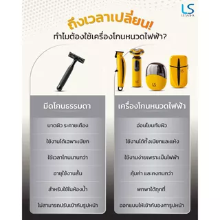 [NEW] LESASHA เครื่องโกนหนวดไฟฟ้าแบบหัวฟอยล์ ULTIMATE ELECTRIC DUAL FOIL SHAVER 10LS00415