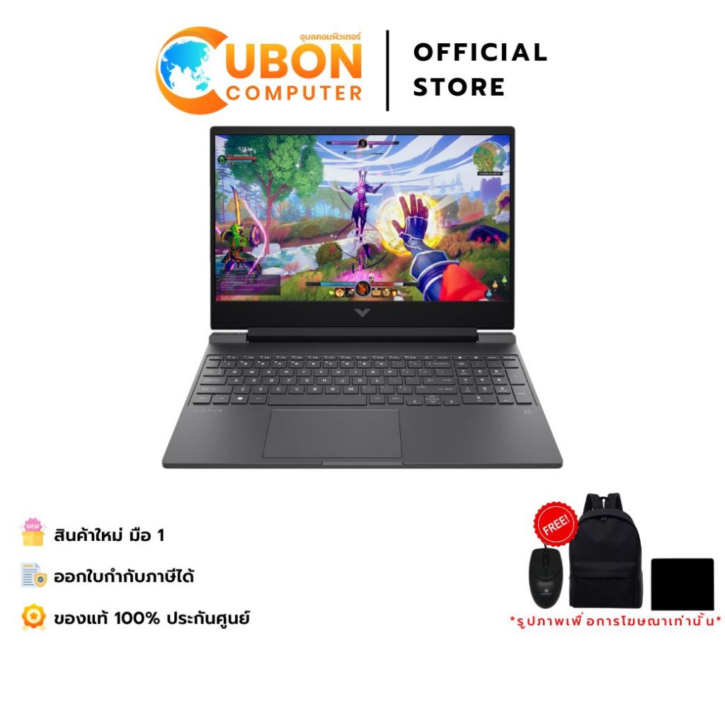 HP VICTUS 16-S1118AX NOTEBOOK (โน๊ตบุ๊ค) AMD RYZEN 7 8845HS / RTX 4060 8GB GDDR6 / 32GB / 1TB / WIN 
