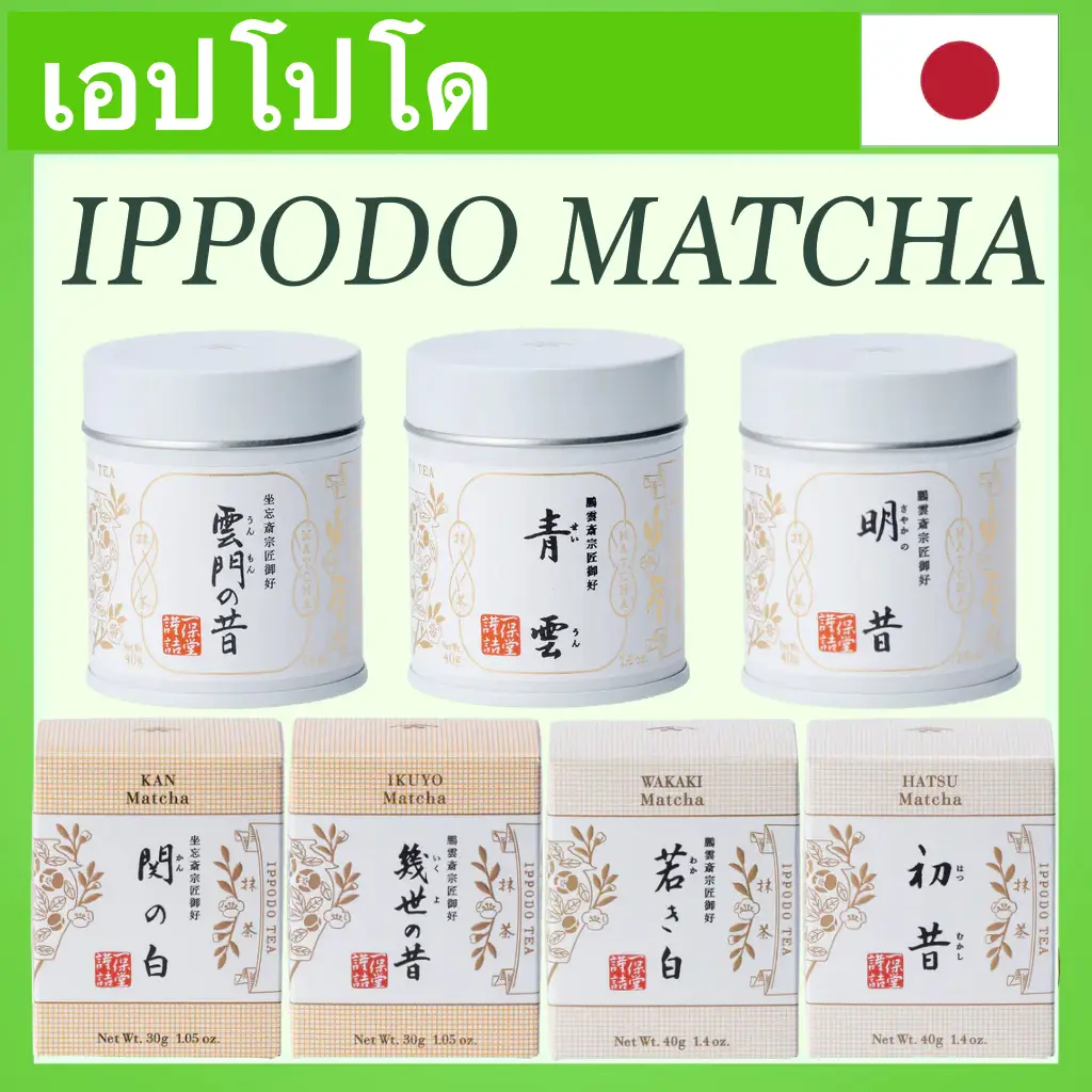 IPPODO Matcha ชาเขียว.ชาเขียวมัทฉะ.ผงมัทฉะ.ลูกร่อนผงมัทฉะ.มัทฉะโทนถั่ว.มัจฉะ.มัทฉะเกรดพิธีการ