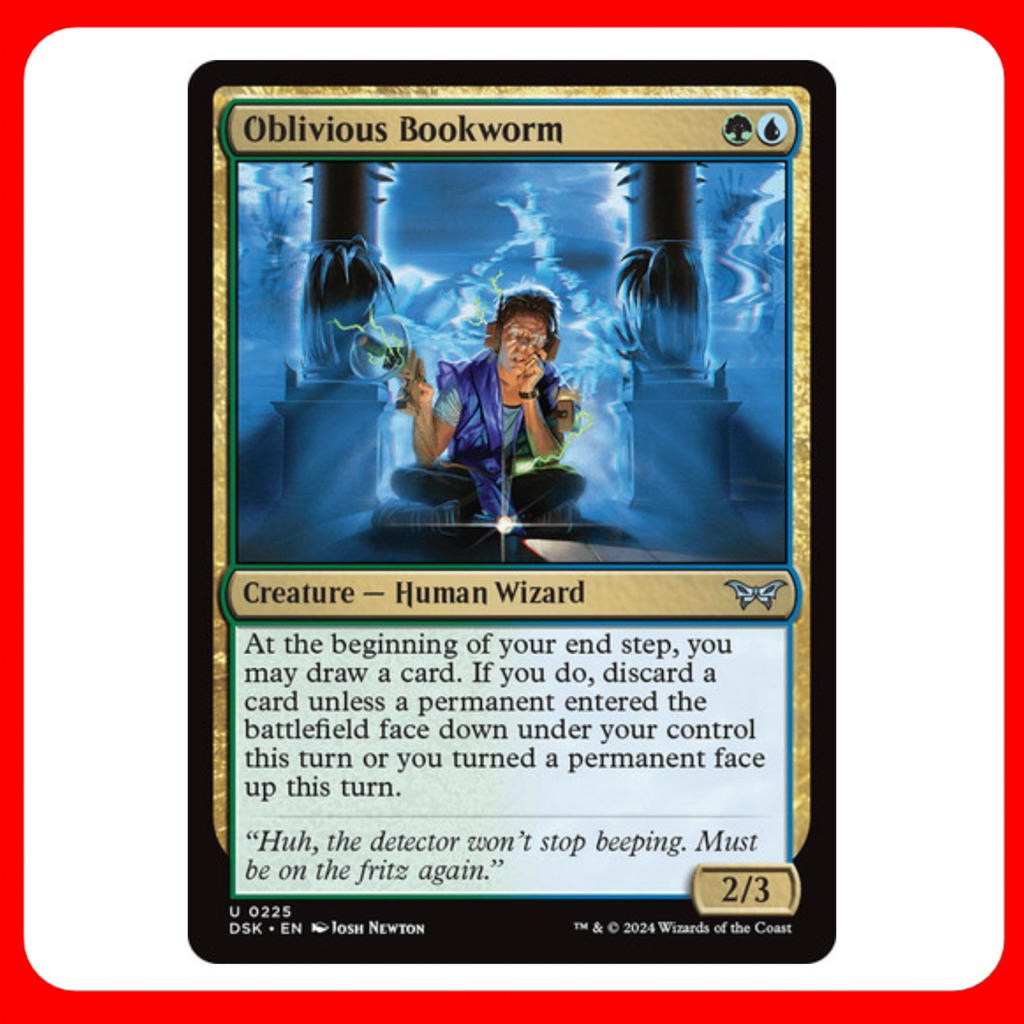 [MTG] Oblivious Bookworm [DSK] [MULTI] [UNCOM] [NORMAL] [ENG] (การ์ดเมจิค / Magic the Gathering) [ED