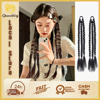 【COD/Spot Goods】ผู้หญิงและเด็กถักเปียต่อผมสังเคราะห์น่ารักสา…