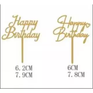 ป้าย Happy birthday ขนาดเล็ก แพค10ชิ้น ลอกฟิล์มออกก่อนใช้งาน