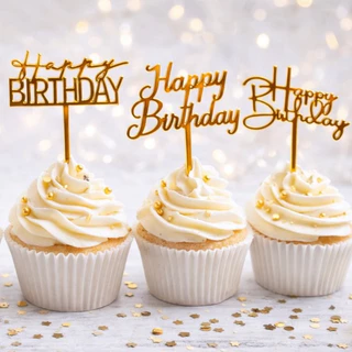 ป้าย Happy birthday ขนาดเล็ก แพค10ชิ้น ลอกฟิล์มออกก่อนใช้งาน